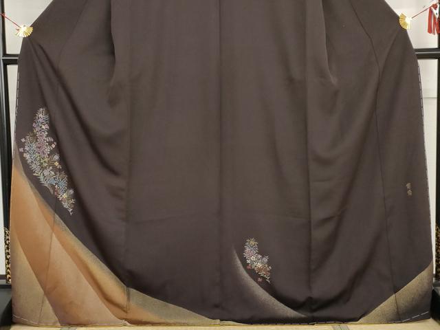 平和屋着物●世界的ファッションデザイナー 山本寛斎 kansaiブランド 色留訪問着 寿光織 金糸 ロング丈 正絹 逸品 未使用 AABH8993cs