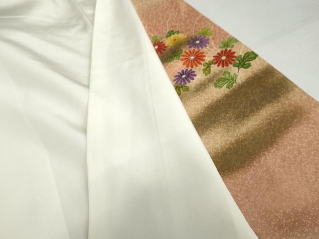 平和屋着物●豪華色留袖 駒刺繍 草花文 暈し染め 正絹 逸品 AABH8999cs