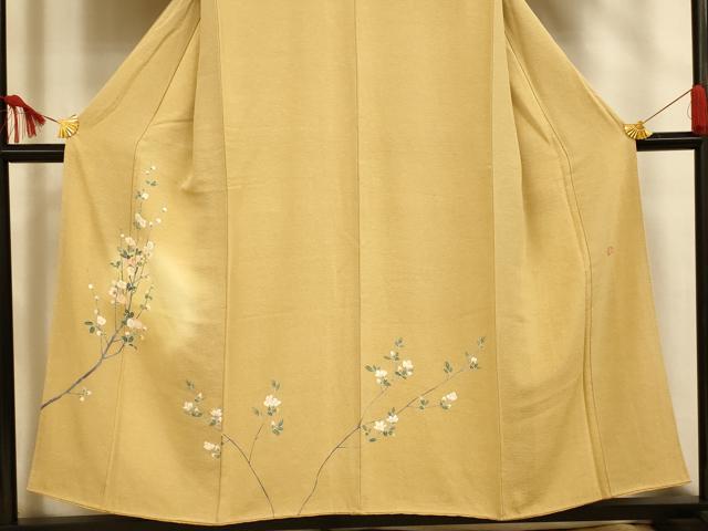平和屋着物■訪問着 作家物 枝花文 暈し染め 正絹 逸品 AABH9010fw