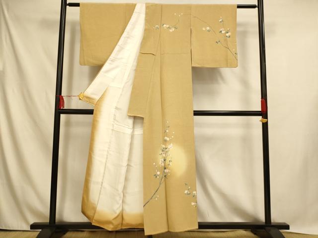 平和屋着物■訪問着 作家物 枝花文 暈し染め 正絹 逸品 AABH9010fw
