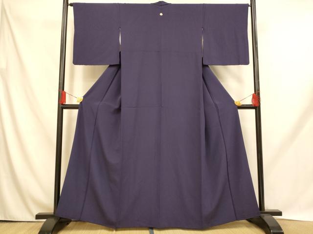 平和屋着物■上質な色無地 深紫色 正絹 逸品 AABH9037fw