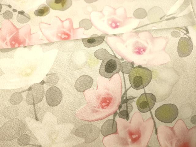平和屋着物■訪問着 手描き 枝花文 正絹 逸品 AABH9042fw