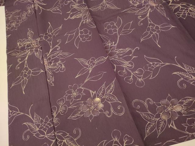 平和屋着物■上質な小紋 更紗花文 正絹 逸品 AABH9043fw