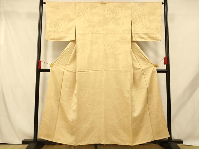 平和屋着物■上質な色無地 樹林地紋 枯色 正絹 逸品 AABH9061fw