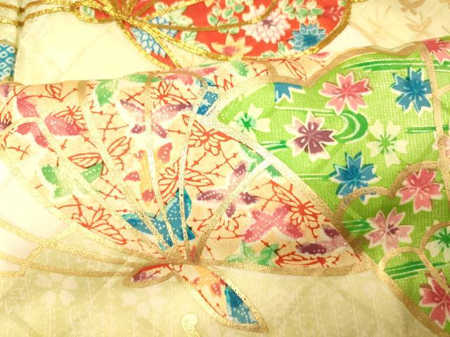 平和屋着物■豪華振袖 刺繍 雲取り舞蝶文 金彩 正絹 逸品 AABH9066fw