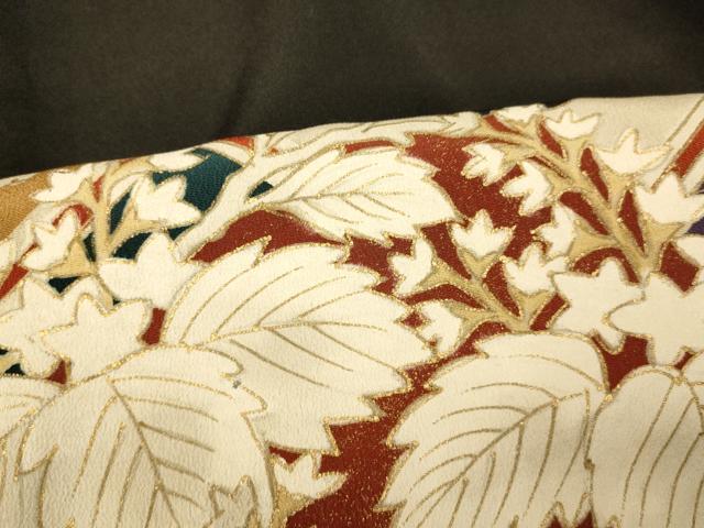 平和屋着物■豪華黒留袖 刺繍 鳳凰桐丸文 金銀糸 金彩 正絹 逸品 AABH9100fw