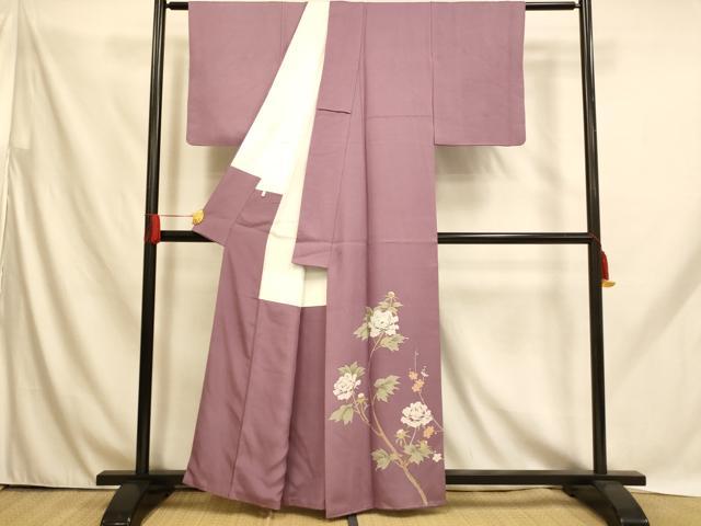 平和屋着物■色留訪問着 枝花文 正絹 逸品 AABH9121fw