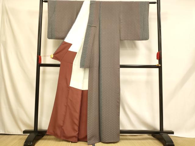 平和屋着物■上質な小紋 舞花間道 正絹 逸品 AABH9150fw