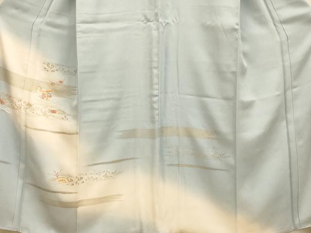 平和屋着物■訪問着 泥染め 鴛鴦片輪車文 暈し染め 金彩 正絹 逸品 AABH9157fw