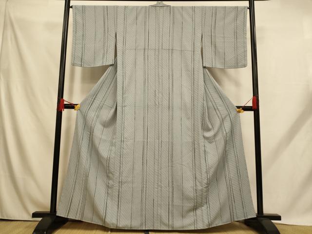 平和屋着物■小紋 間道 胴抜き仕立て 洗える着物 AABH9199fw