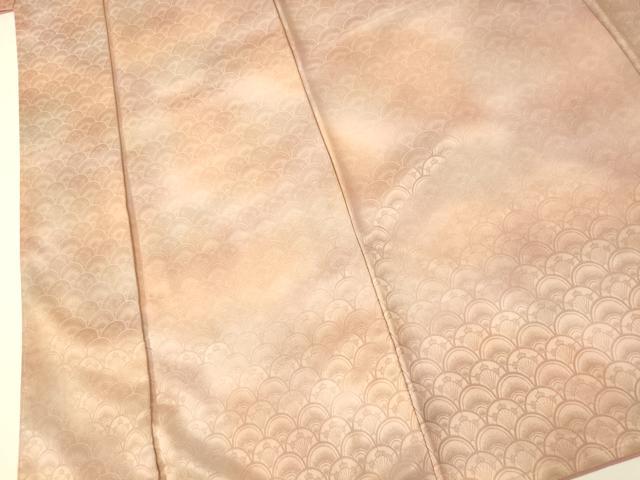 平和屋着物■小紋 霞青海波花文 暈し染め 洗える着物 未使用 AABH9212fw