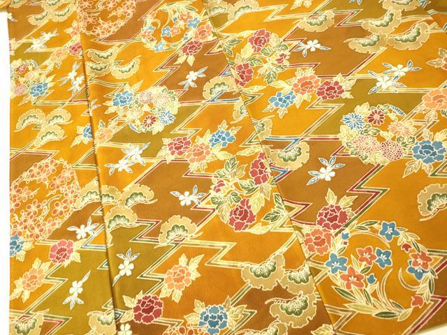 平和屋着物■上質な小紋 枝花丸文 正絹 逸品 AABH9220fw