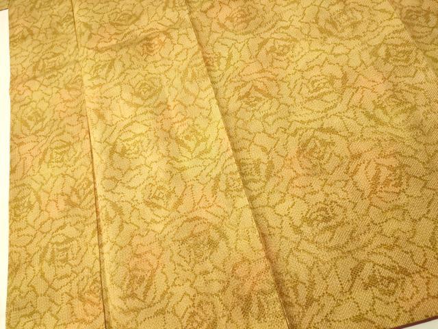 平和屋着物■上質な紬 薔薇文 暈し染め 正絹 逸品 AABH9226fw