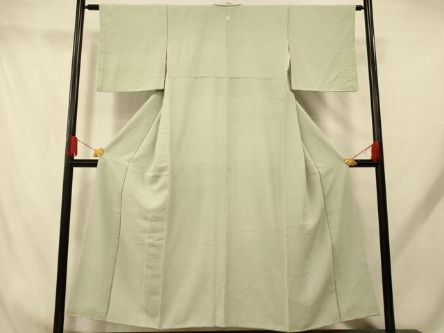 平和屋着物■上質な色無地 柳鼠色 正絹 逸品 AABH9227fw