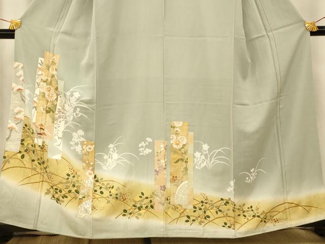平和屋着物■豪華色留袖 駒刺繍 草花色紙文 暈し染め 金彩 正絹 逸品 AABH9236fw