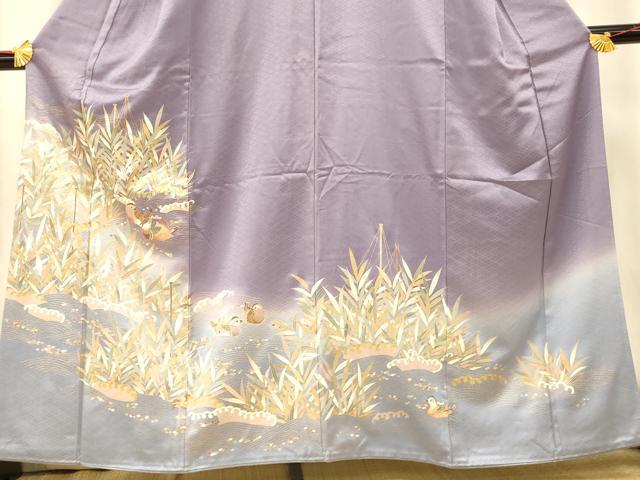平和屋着物■豪華色留袖 刺繍 鴛鴦流水文 金彩 正絹 逸品 AABH9238fw