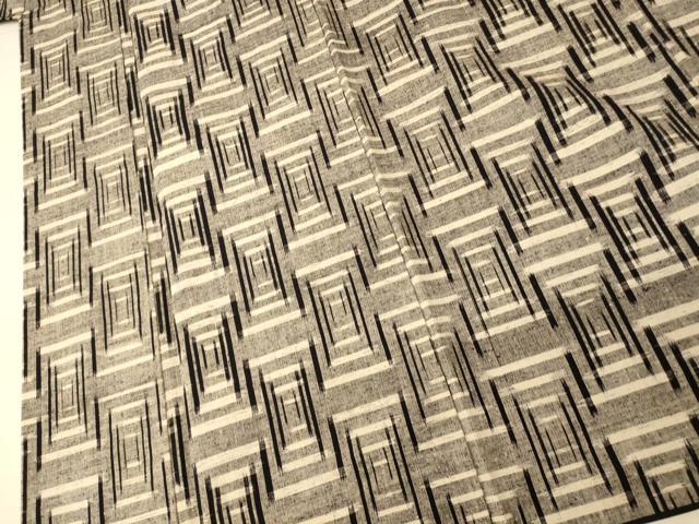 平和屋着物■上質な紬 立涌横段文 正絹 逸品 AABH9265fw