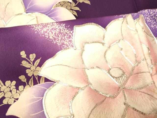 平和屋着物■豪華色留袖 駒刺繍 草花文 暈し染め 銀彩 やまと誂製 正絹 逸品 AABH9267fw