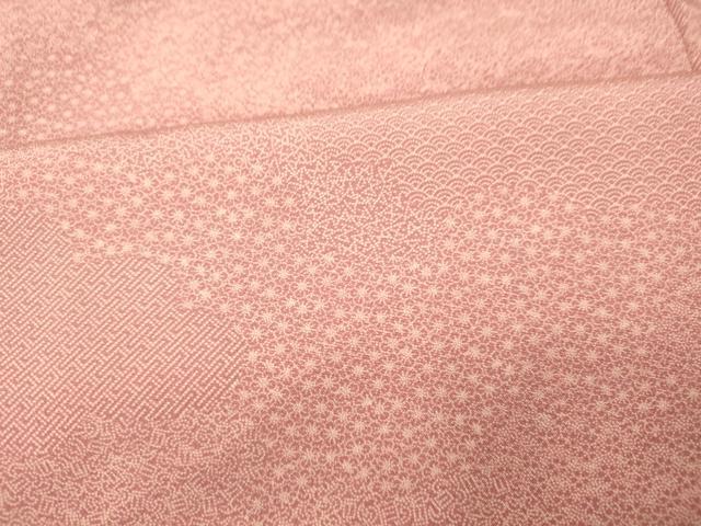 平和屋着物■江戸小紋 雲取り吉祥花文 正絹 逸品 AABH9274fw