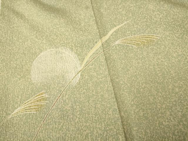 平和屋着物■訪問着 作家物 草花文 たたき染め 正絹 逸品 AABH9279fw