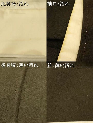 平和屋着物■豪華黒留袖 駒刺繍 飛鶴松文 金彩 正絹 逸品 AABH9294fw