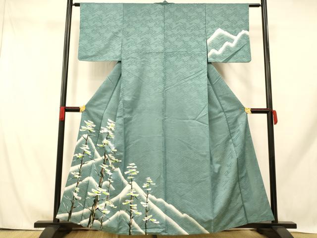 平和屋着物■訪問着 樹林重ね文 洗える着物 AABH9318fw