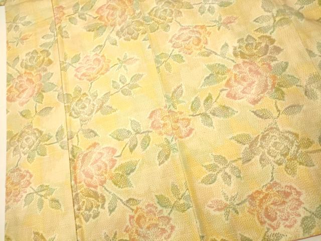 平和屋着物■上質な紬 枝花文 正絹 逸品 AABH9334fw
