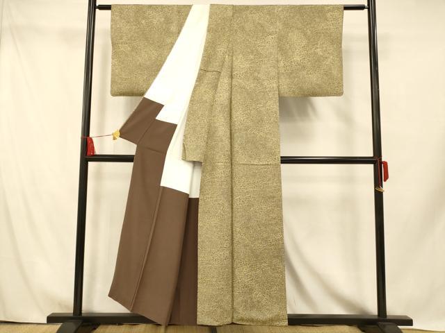 平和屋着物■江戸小紋 霞文 暈し染め 正絹 逸品 AABH9335fw