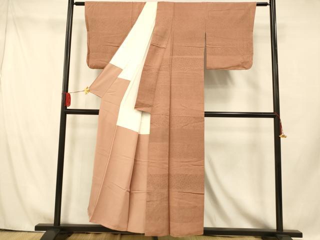 平和屋着物■上質な小紋 花唐草文 正絹 逸品 AABH9337fw