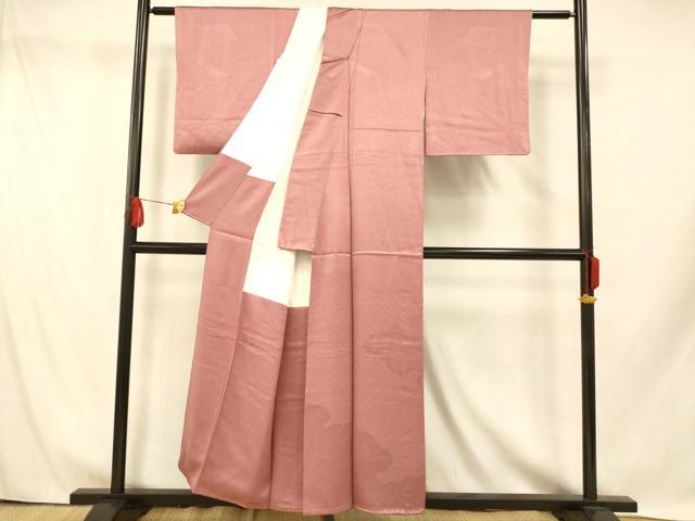 平和屋着物■無地絵羽訪問着 青海波地紋 桃色 正絹 逸品 AABH9339fw
