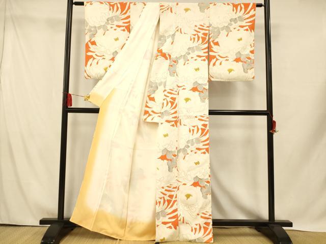 平和屋着物■上質な小紋 乱菊 金彩 正絹 逸品 AABH9344fw