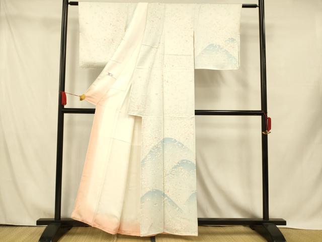 平和屋着物■訪問着 花蝶山重ね文 正絹 逸品 AABH9352fw