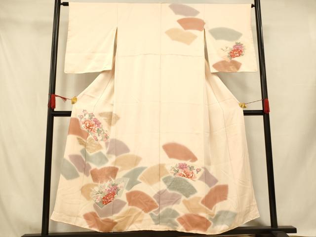 平和屋着物■訪問着 地紙花文 暈し染め 金彩 正絹 逸品 AABH9356fw