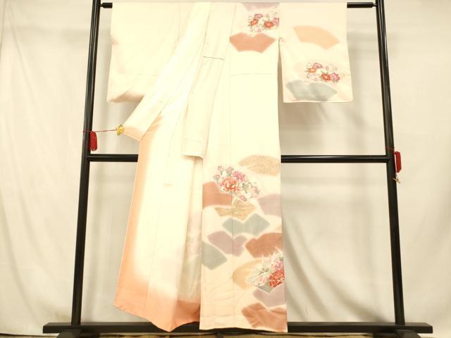 平和屋着物■訪問着 地紙花文 暈し染め 金彩 正絹 逸品 AABH9356fw