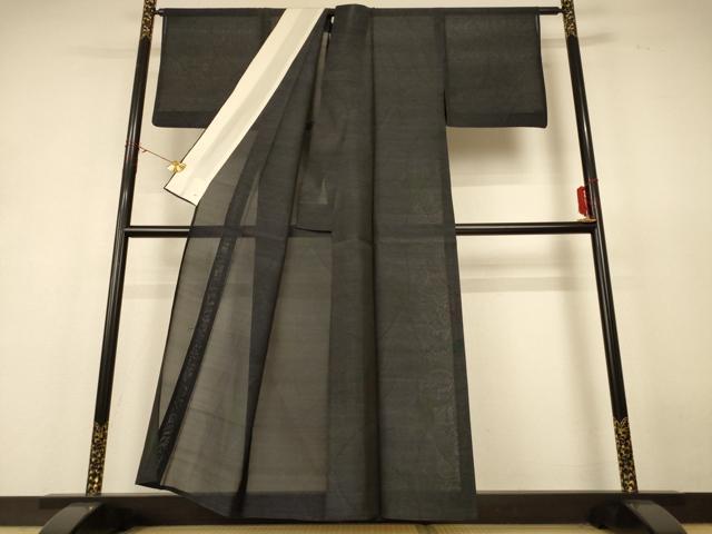 平和屋着物*夏物 本場大島紬 夏大島 芝葉文 正絹 逸品 AABH9374jd