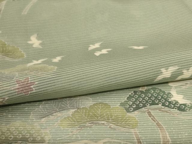 平和屋着物*夏物 訪問着 絽 風景文 正絹 逸品 AABH9377jd