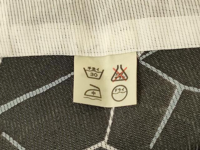 平和屋着物*夏物 小紋 絽 幾何学文様 洗える着物 AABH9380jd