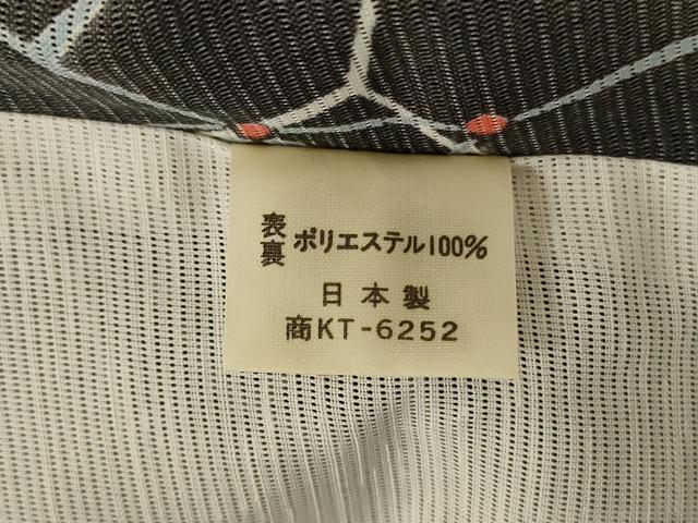 平和屋着物*夏物 小紋 絽 幾何学文様 洗える着物 AABH9380jd