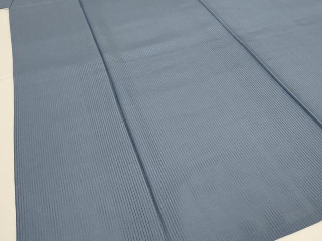 平和屋着物*夏物 色無地 縦絽 藍鼠色 正絹 逸品 AABH9382jd