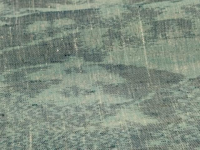 平和屋着物*夏物 結城紬 夏結城 風景文 三越扱い 反端付き 正絹 逸品 AABH9384jd