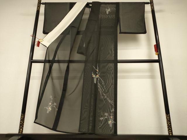 平和屋着物*夏物 訪問着 絽 飾花文 正絹 逸品 AABH9390jd