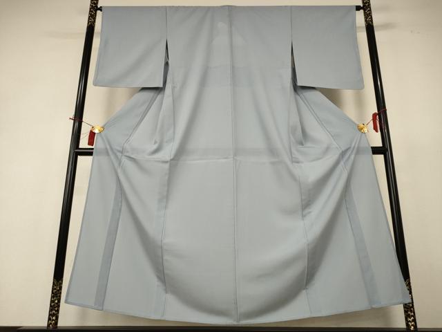 平和屋着物*夏物 色無地 絽 灰青色 正絹 逸品 AABH9394jd
