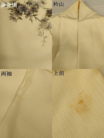 平和屋着物*夏物 訪問着 絽 花鳥文 銀彩 正絹 逸品 AABH9409jd