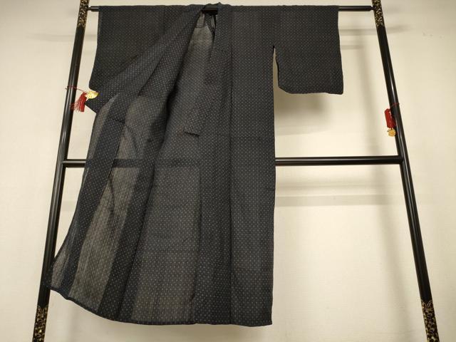 平和屋着物*夏物 上布 井桁絣 麻 逸品 AABH9443jd
