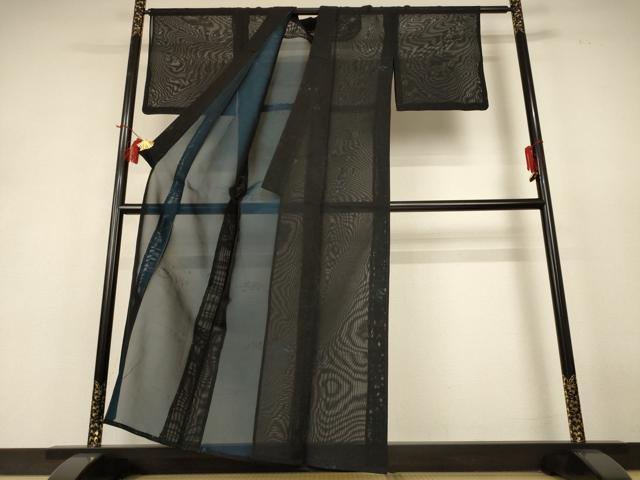平和屋着物*夏物 小紋 風通紗 風景文 正絹 逸品 AABH9449jd