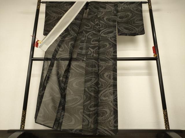 平和屋着物*夏物 紗紬 幾何学文様 正絹 逸品 未使用 AABH9454jd