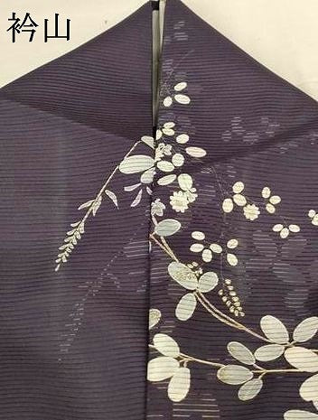 平和屋着物*夏物 小紋 絽 草花文 洗える着物 AABH9455jd