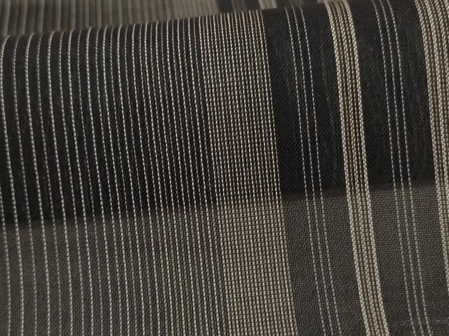 平和屋着物*夏物 紗紬 縞 三越扱い 正絹 逸品 AABH9458jd