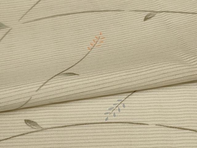 平和屋着物*夏物 小紋 絽 枝葉文 洗える着物 AABH9467jd
