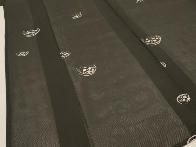 平和屋着物*夏物 小紋 絽 芝花文 正絹 逸品 AABH9475jd